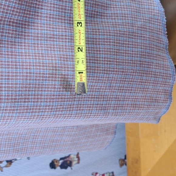 Vintage Wrangler brown & blue plaid western casual button-up short sleeve shirt - Picture 4 of 6